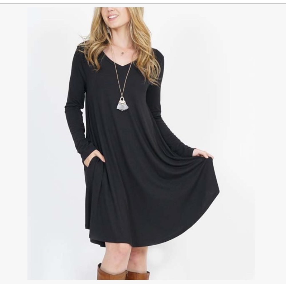 Black swing dress NEW size Large